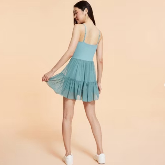NWOT Blogilates Women's Ballerina Active Dress, XS Teal Blue - Picture 2 of 5